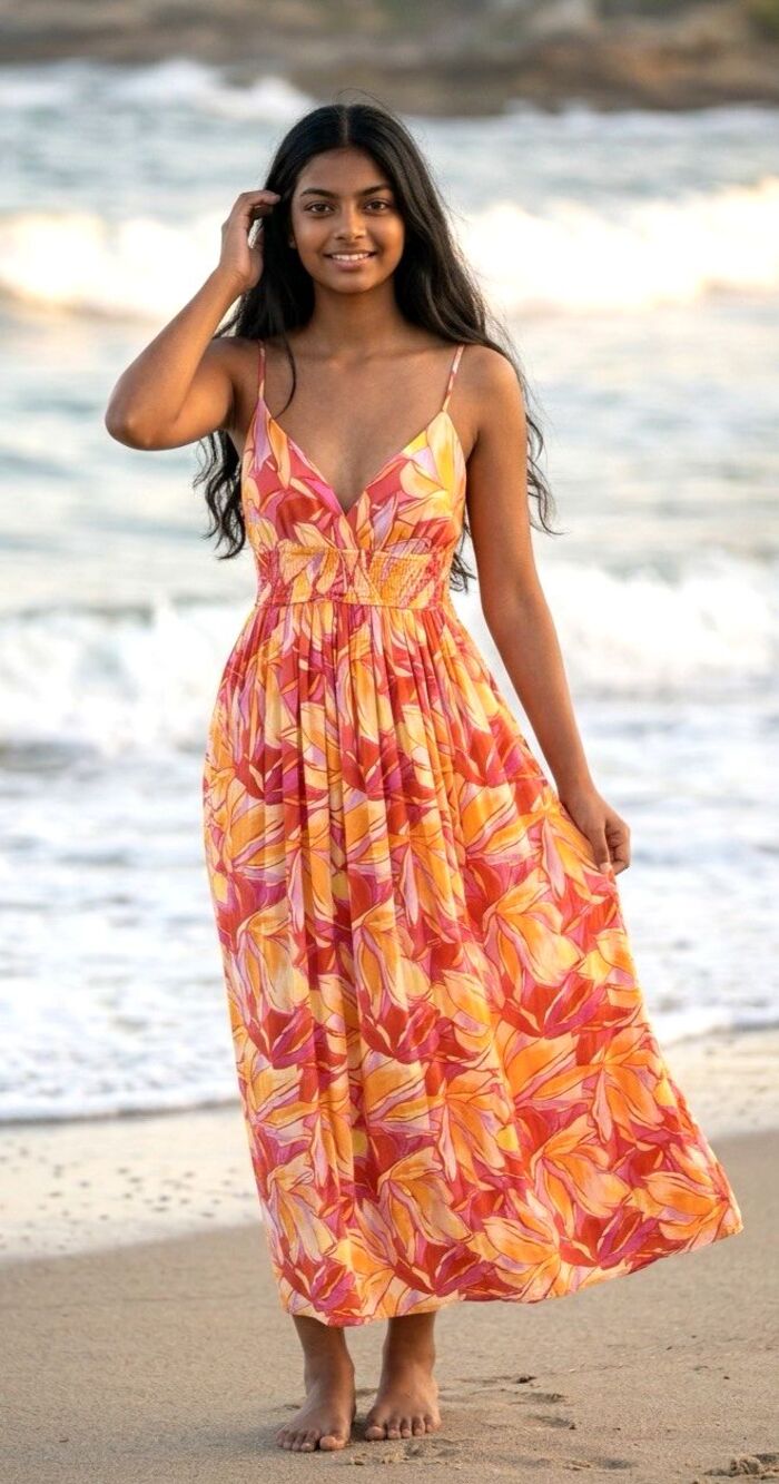 Z Supply NEW womens spaghetti strap midi tropic floral summer dress XS vacation